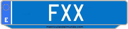 Matrícula de taxi FXX
