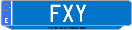 Matrícula de taxi FXY