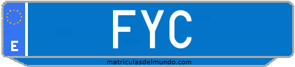 Matrícula de taxi FYC