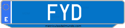 Matrícula de taxi FYD