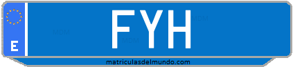 Matrícula de taxi FYH