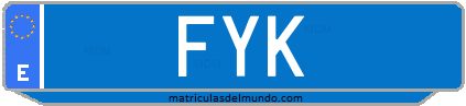 Matrícula de taxi FYK