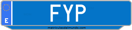 Matrícula de taxi FYP