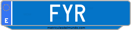 Matrícula de taxi FYR