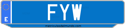 Matrícula de taxi FYW