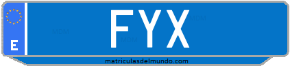 Matrícula de taxi FYX