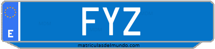 Matrícula de taxi FYZ