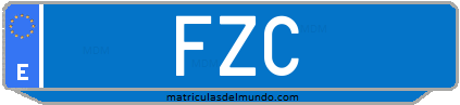 Matrícula de taxi FZC