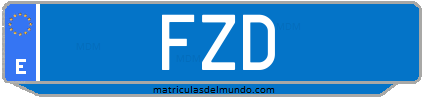 Matrícula de taxi FZD