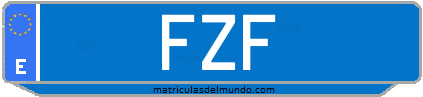 Matrícula de taxi FZF
