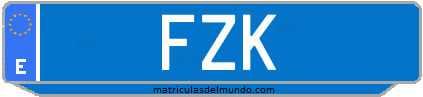 Matrícula de taxi FZK