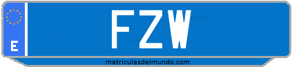 Matrícula de taxi FZW