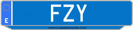 Matrícula de taxi FZY