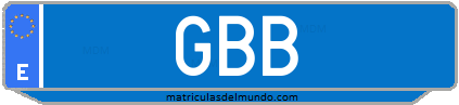 Matrícula de taxi GBB