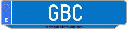 Matrícula de taxi GBC