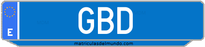 Matrícula de taxi GBD