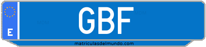 Matrícula de taxi GBF