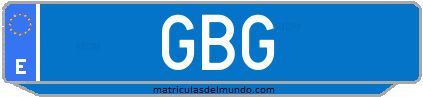 Matrícula de taxi GBG
