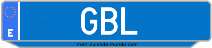 Matrícula de taxi GBL