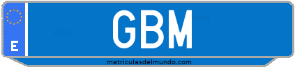 Matrícula de taxi GBM