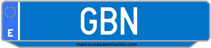 Matrícula de taxi GBN