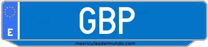 Matrícula de taxi GBP