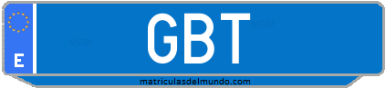 Matrícula de taxi GBT