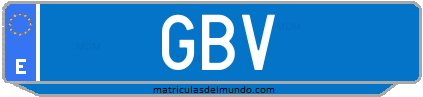 Matrícula de taxi GBV