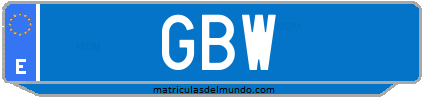 Matrícula de taxi GBW