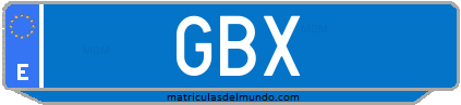 Matrícula de taxi GBX