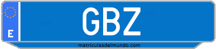 Matrícula de taxi GBZ