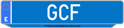 Matrícula de taxi GCF