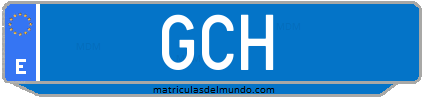 Matrícula de taxi GCH