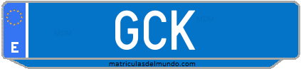 Matrícula de taxi GCK