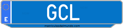 Matrícula de taxi GCL