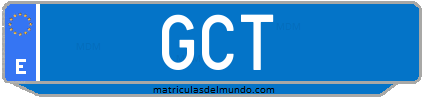 Matrícula de taxi GCT