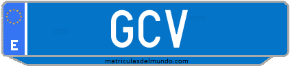 Matrícula de taxi GCV