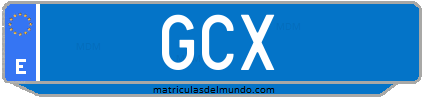 Matrícula de taxi GCX