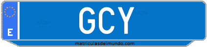 Matrícula de taxi GCY