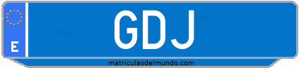 Matrícula de taxi GDJ