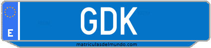 Matrícula de taxi GDK