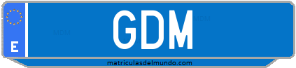 Matrícula de taxi GDM