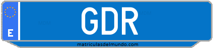 Matrícula de taxi GDR