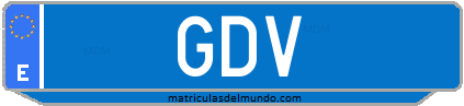 Matrícula de taxi GDV
