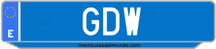 Matrícula de taxi GDW