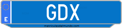 Matrícula de taxi GDX