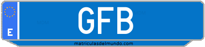 Matrícula de taxi GFB