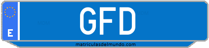 Matrícula de taxi GFD