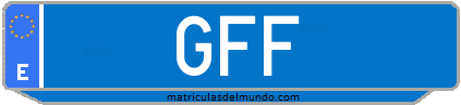 Matrícula de taxi GFF