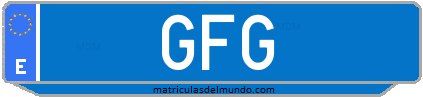 Matrícula de taxi GFG